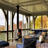 The idea of ​​a beautiful design of the veranda photo