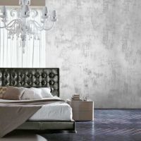 une variante de beau plâtre décoratif dans la conception d'un appartement pour une image concrète