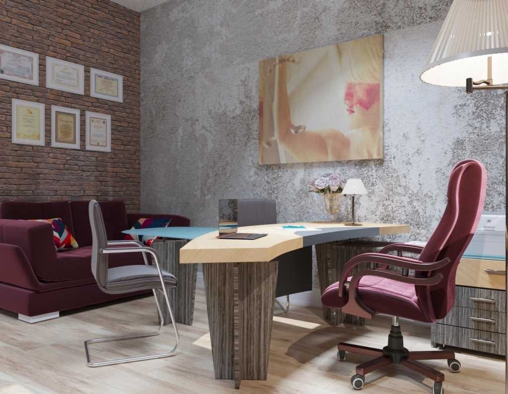 The idea of ​​bright decorative plaster in the design of the living room for concrete