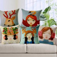 idea of ​​unusual decorative pillows in bedroom design picture