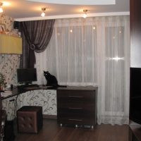 the idea of ​​bright decorative curtains in the interior of the room photo