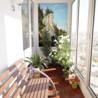 the idea of ​​a beautiful interior of a small balcony photo