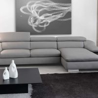 versione del design insolito del soggiorno con una foto divano