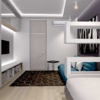 version of a beautiful design bedroom 3-room apartment photo
