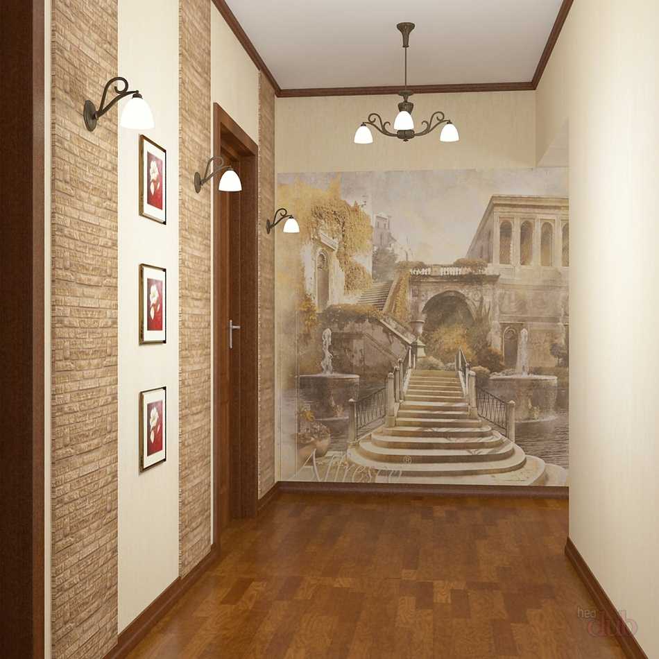 the idea of ​​the original design of the hallway