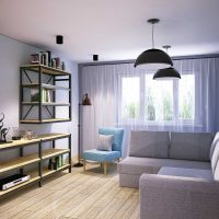 idea of ​​a modern bedroom decor 3-room apartment photo