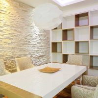 the idea of ​​using an unusual decorative brick in the style of a room photo