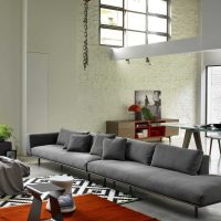 version de la décoration de la chambre moderne avec canapé photo