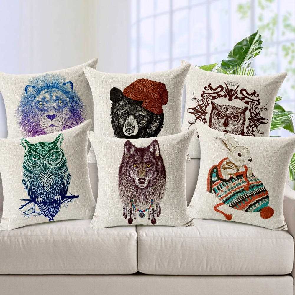 the idea of ​​original decorative pillows in the style of the living room