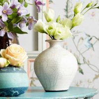 the idea of ​​a beautiful decoration of a floor vase photo
