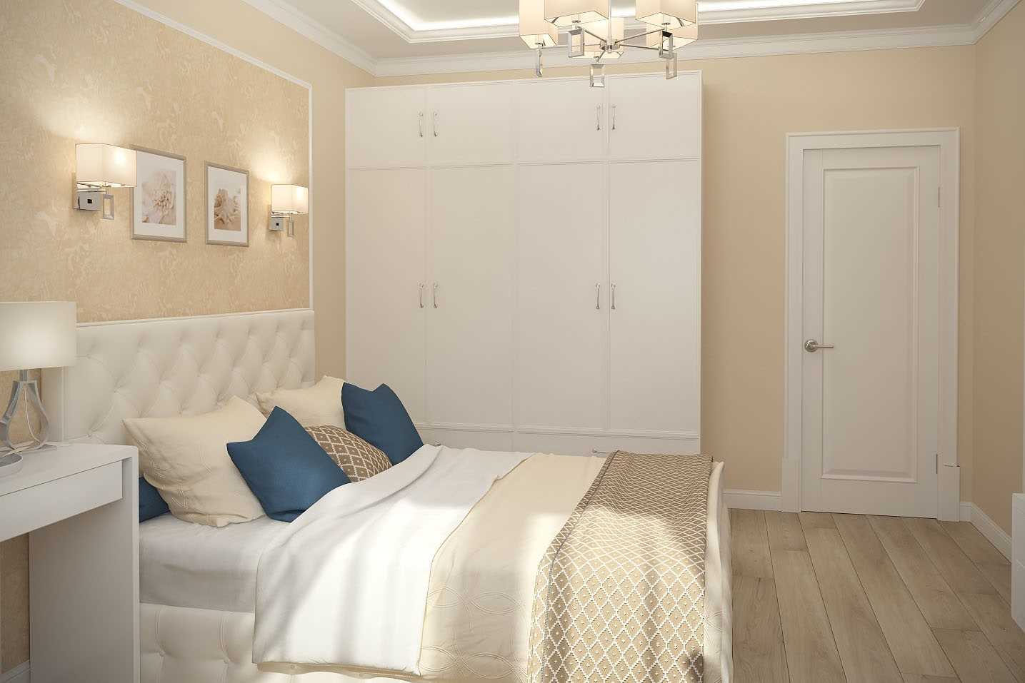 the idea of ​​a bright interior 2 room apartment