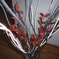 the idea of ​​a beautiful interior floor vase with decorative branches picture