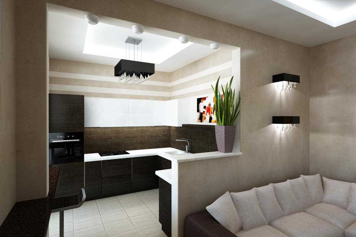 the idea of ​​a beautiful style 2 room apartment