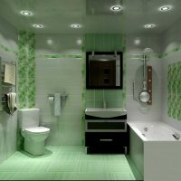 idea of ​​an unusual interior of a bathroom photo
