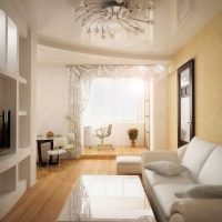 the idea of ​​the original interior of a living room 3-room apartment picture