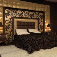 idea of ​​unusual decoration of the design of a bedroom photo