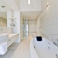 idea of ​​a beautiful style white bathroom photo