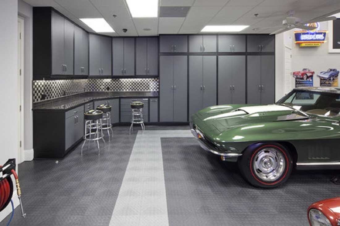 idea of ​​a modern garage design