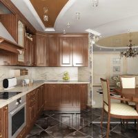 version of the beautiful design of a large kitchen picture