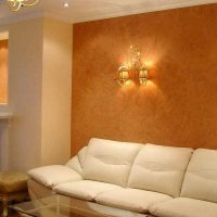 idea of ​​a beautiful room interior with decorative stucco picture