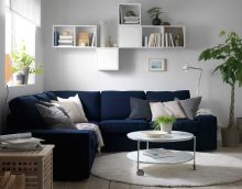 l'idea del decoro originale del soggiorno con un'immagine del divano