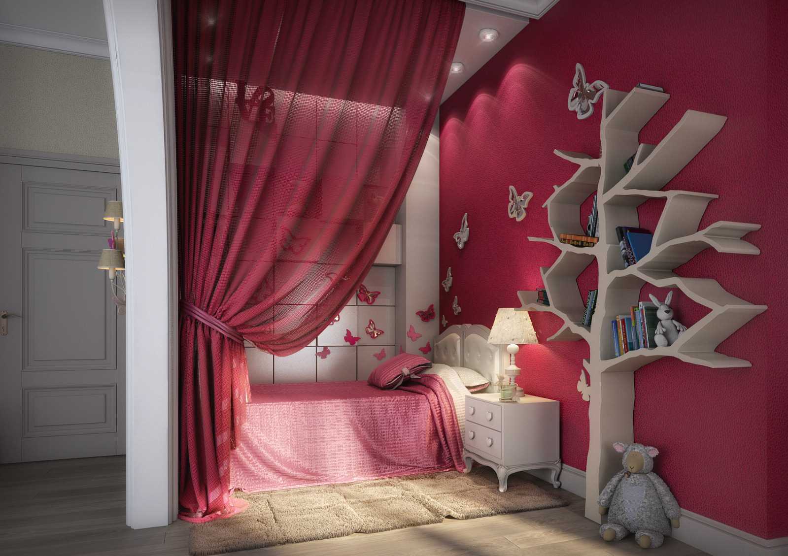 option for a bright interior room for a girl