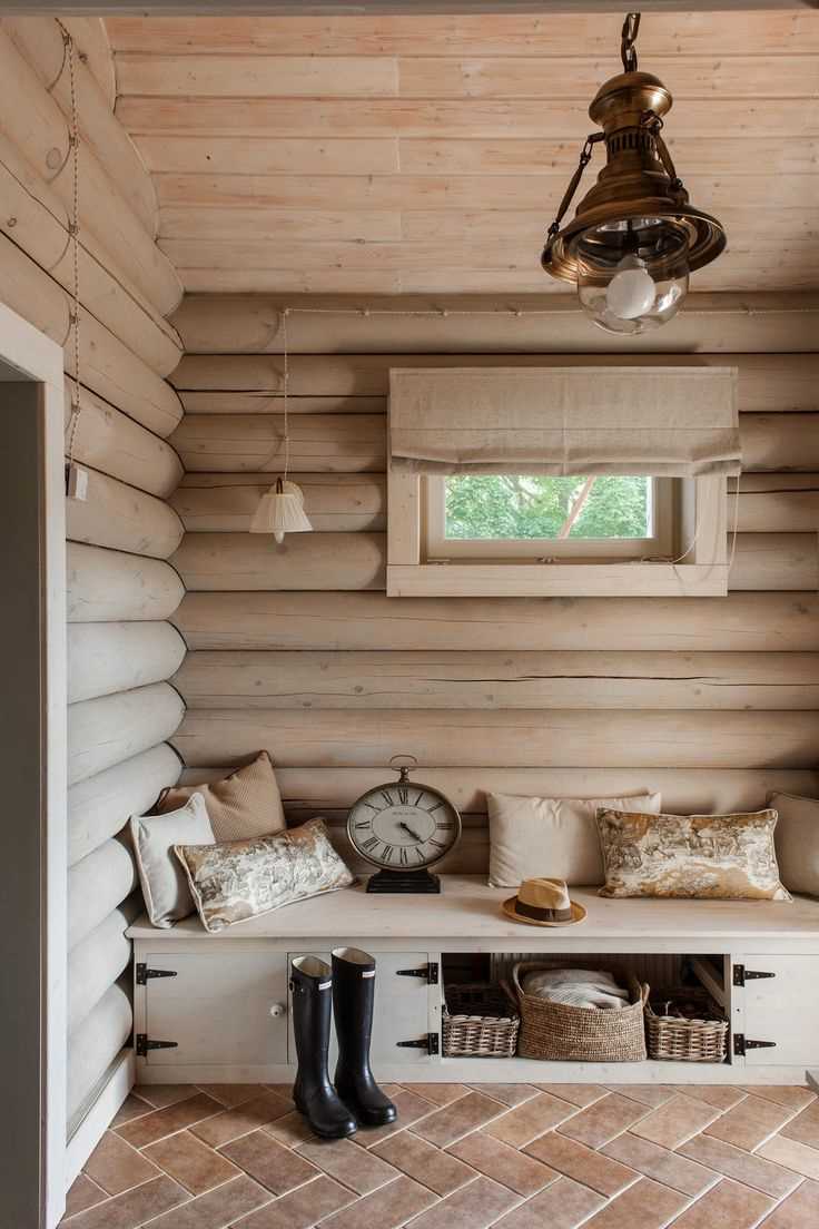variant of an unusual decor of a bedroom in a rustic style