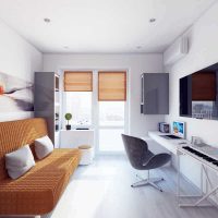 idea of ​​unusual design 2 room apartment picture