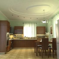 version of the original interior of a large kitchen photo