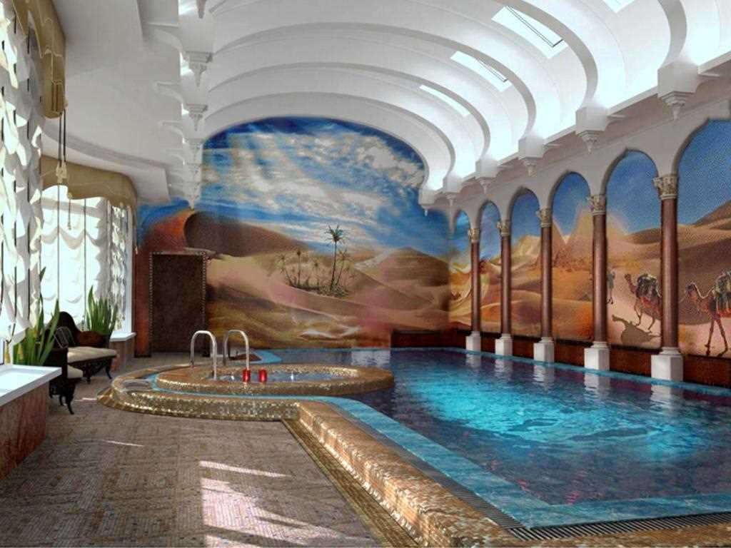 a variant of the unusual interior of a small pool