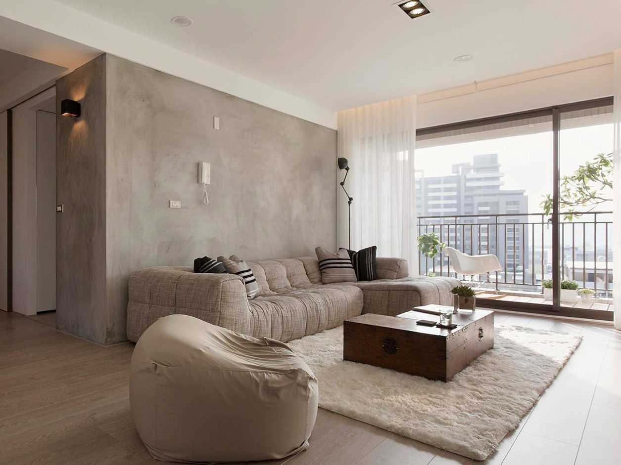 idea of ​​bright decorative stucco in bedroom design for concrete