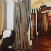 idea of ​​unusual decorative curtains in the style of the room picture