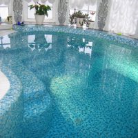 idea of ​​a beautiful design of a small pool photo