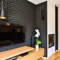the idea of ​​a bright decorative stone in the interior of the apartment picture
