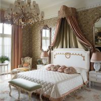 The idea of ​​bright decoration of the design of the bedroom photo