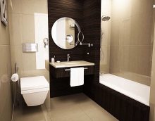 idea of ​​an unusual style of a bathroom in an apartment picture