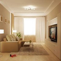 the idea of ​​a beautiful design of the living room 17 square meters picture
