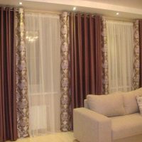 version of the original decorative curtains in the interior of the apartment picture