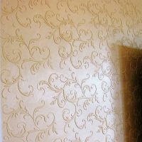 the idea of ​​a beautiful interior room with a decorative pattern on the wall picture