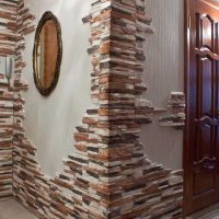 the idea of ​​a bright decorative stone in the style of an apartment picture
