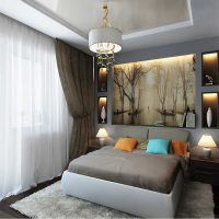 idea of ​​unusual decoration of the interior of a bedroom picture