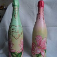 décoration élégante de bouteilles avec du sel