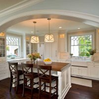 version of the beautiful kitchen interior with arch photo