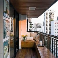 l'idée d'un beau style d'une petite photo de balcon