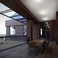 l'idea di uno stile luminoso della veranda nella foto della casa