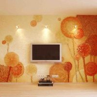 bright room design with decorative stucco