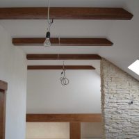 variant of the original bedroom decor with decorative beams picture