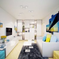 idea of ​​bright style 2 room apartment photo example