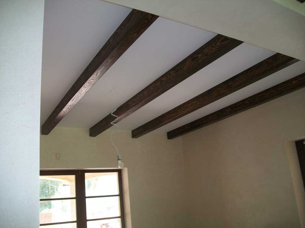 variant of the original apartment decor with decorative beams