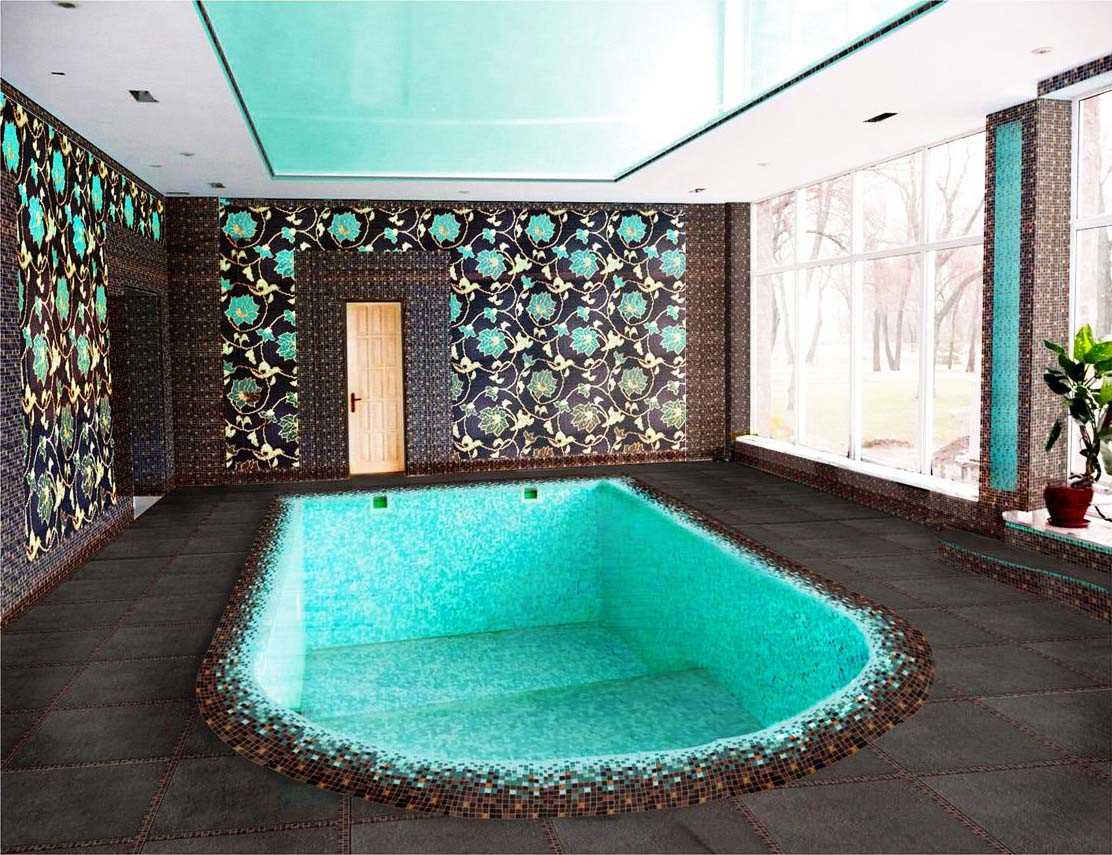 version of the original decor of a small pool